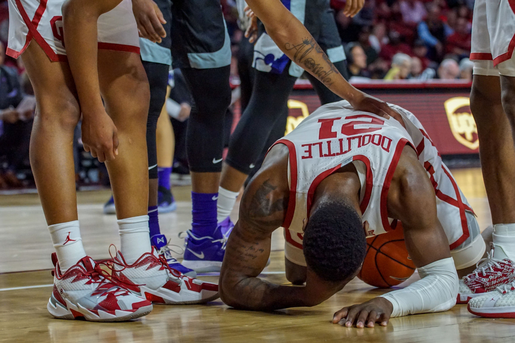 Kristian Doolittle in pain